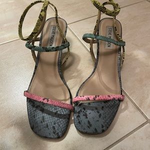 Snake print Steve Madden colorful sandals